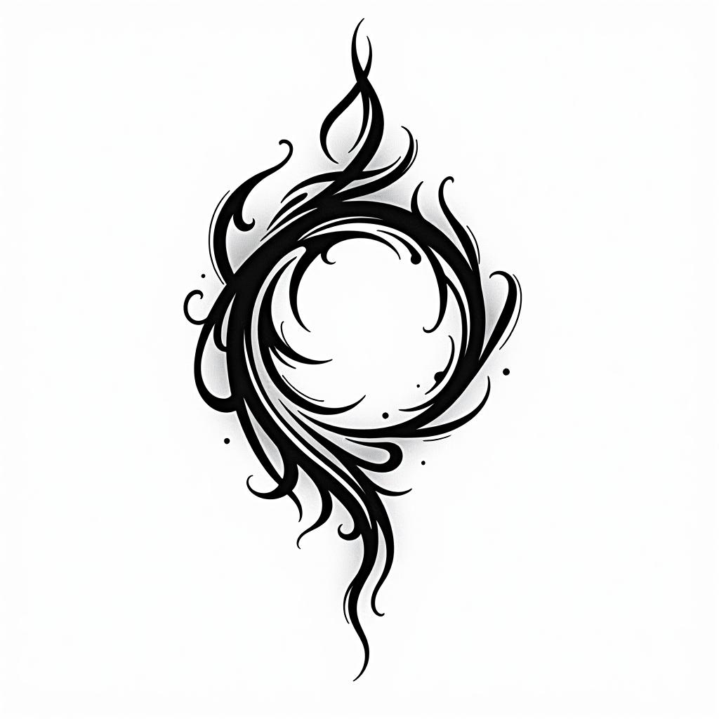  create a tattoo design, spiral, white background