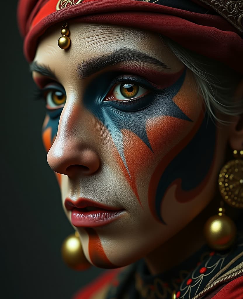  hyperrealistic art the gypsy guesses . extremely high resolution details, photographic, realism pushed to extreme, fine texture, incredibly lifelike