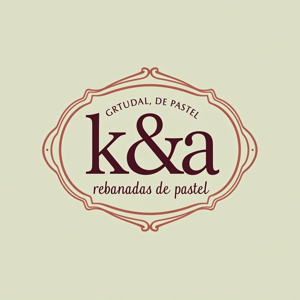  design a logo, logo elegante con la letra k y a que sea de un negocio de rebanadas de pastel. , with the text 'k&a'.