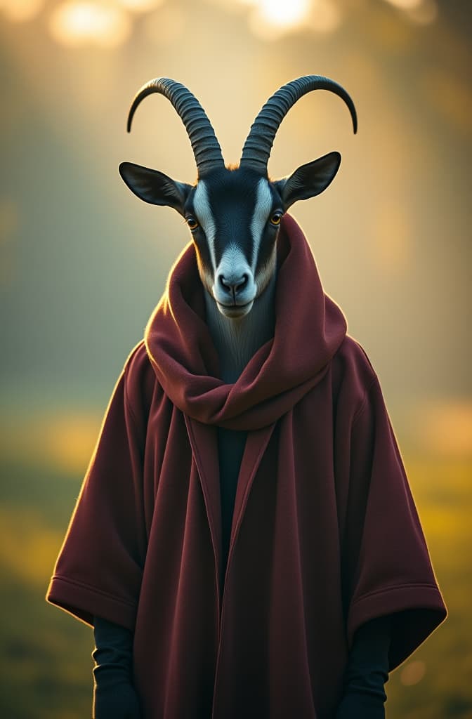  cr7 goat hyperrealistic, full body, detailed clothing, highly detailed, cinematic lighting, stunningly beautiful, intricate, sharp focus, f/1. 8, 85mm, (centered image composition), (professionally color graded), ((bright soft diffused light)), volumetric fog, trending on instagram, trending on tumblr, HDR 4K, 8K