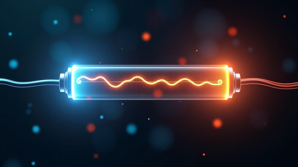  , an educational graphic demonstrating the flow of electrons from the negative terminal to the positive terminal of a battery when connected in a circuit. hyperrealistic, full body, detailed clothing, highly detailed, cinematic lighting, stunningly beautiful, intricate, sharp focus, f/1. 8, 85mm, (centered image composition), (professionally color graded), ((bright soft diffused light)), volumetric fog, trending on instagram, trending on tumblr, HDR 4K, 8K