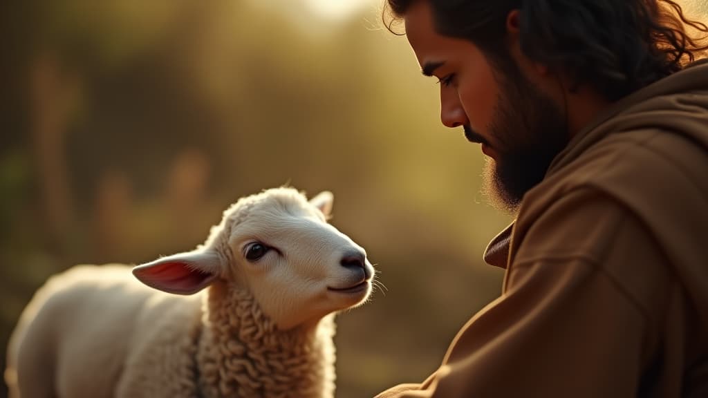  history of biblical times, a close up of isaac asking abraham about the lamb for the sacrifice, full of innocence. hyperrealistic, full body, detailed clothing, highly detailed, cinematic lighting, stunningly beautiful, intricate, sharp focus, f/1. 8, 85mm, (centered image composition), (professionally color graded), ((bright soft diffused light)), volumetric fog, trending on instagram, trending on tumblr, HDR 4K, 8K