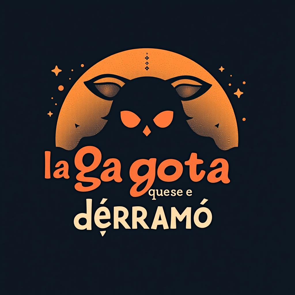  design a logo, , with the text 'la gota que se derramó '.