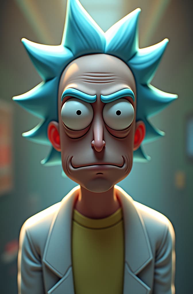  rick and morty, anime, realistic shaded perfect face, fine details. anime. realistic shaded lighting by ilya kuvshinov krenz cushart katsuhiro otomo, magali villeneuve, artgerm, rutkowski jeremy lipkin and giuseppe dangelico pino and michael garmash and rob rey hyperrealistic, full body, detailed clothing, highly detailed, cinematic lighting, stunningly beautiful, intricate, sharp focus, f/1. 8, 85mm, (centered image composition), (professionally color graded), ((bright soft diffused light)), volumetric fog, trending on instagram, trending on tumblr, HDR 4K, 8K