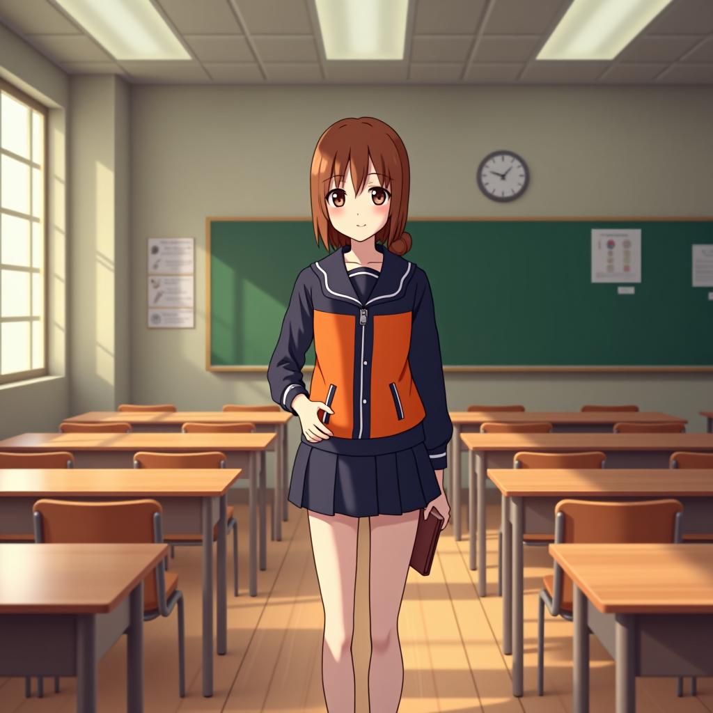  you are naruto anime image generator model prompt girl in school room