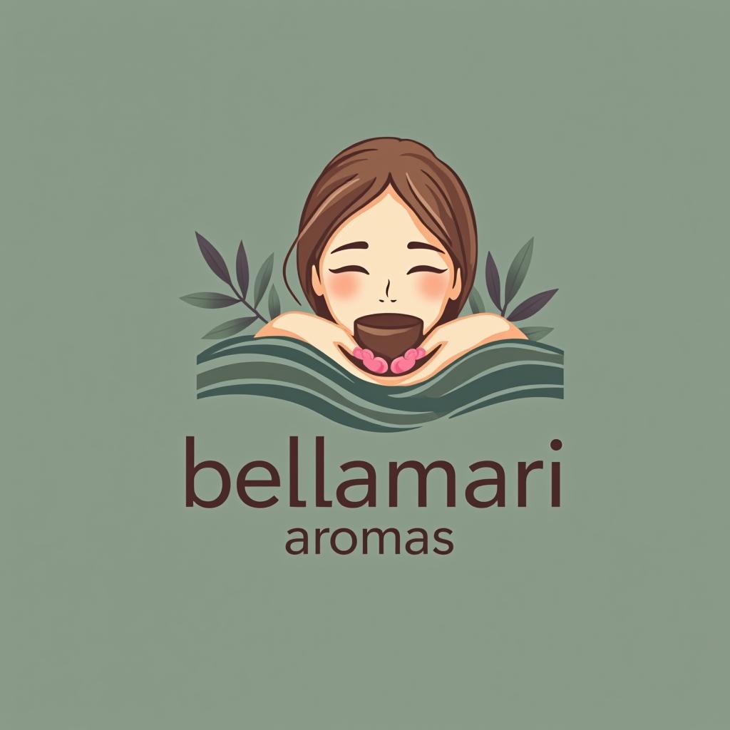  design a logo, i would like to create a logo with that refers to the spa, tranquility, with the text 'bellamari aromas'.