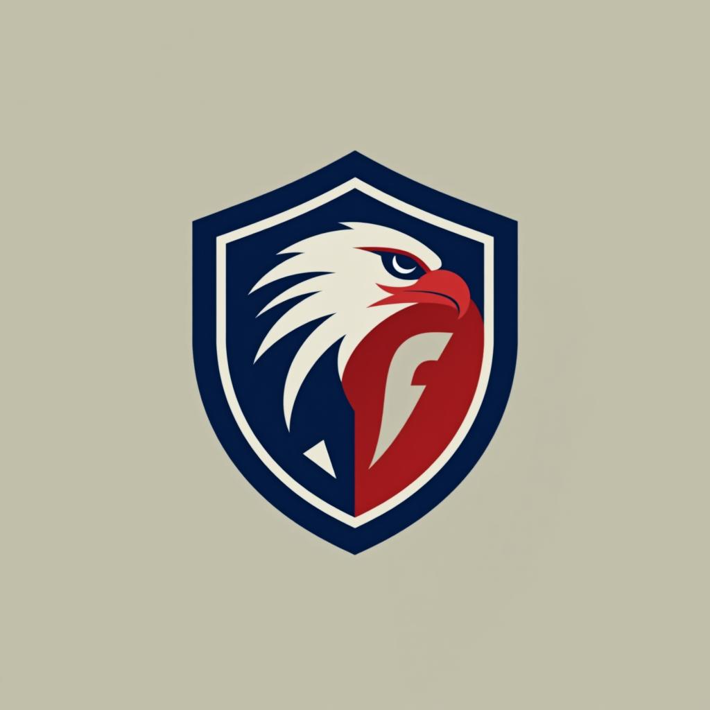  design a logo, create an emblem logo using an eagle’s eye and a shield, emphasizing the company’s focus on vigilance and protection.