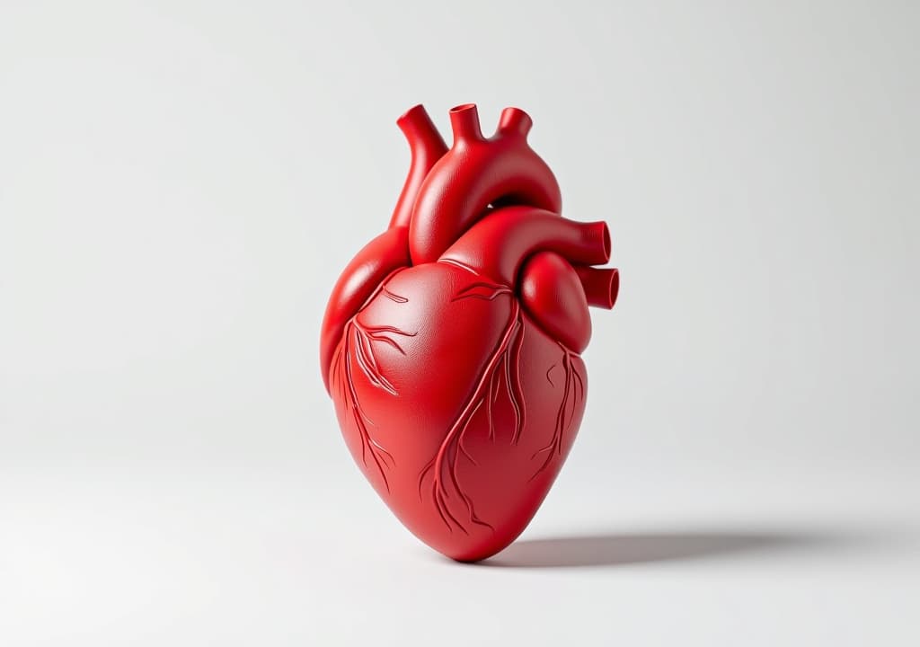  heart model on a white background.