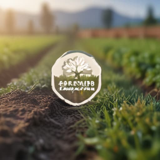 FarmToExplore logo in Macro Photography style with Nature background