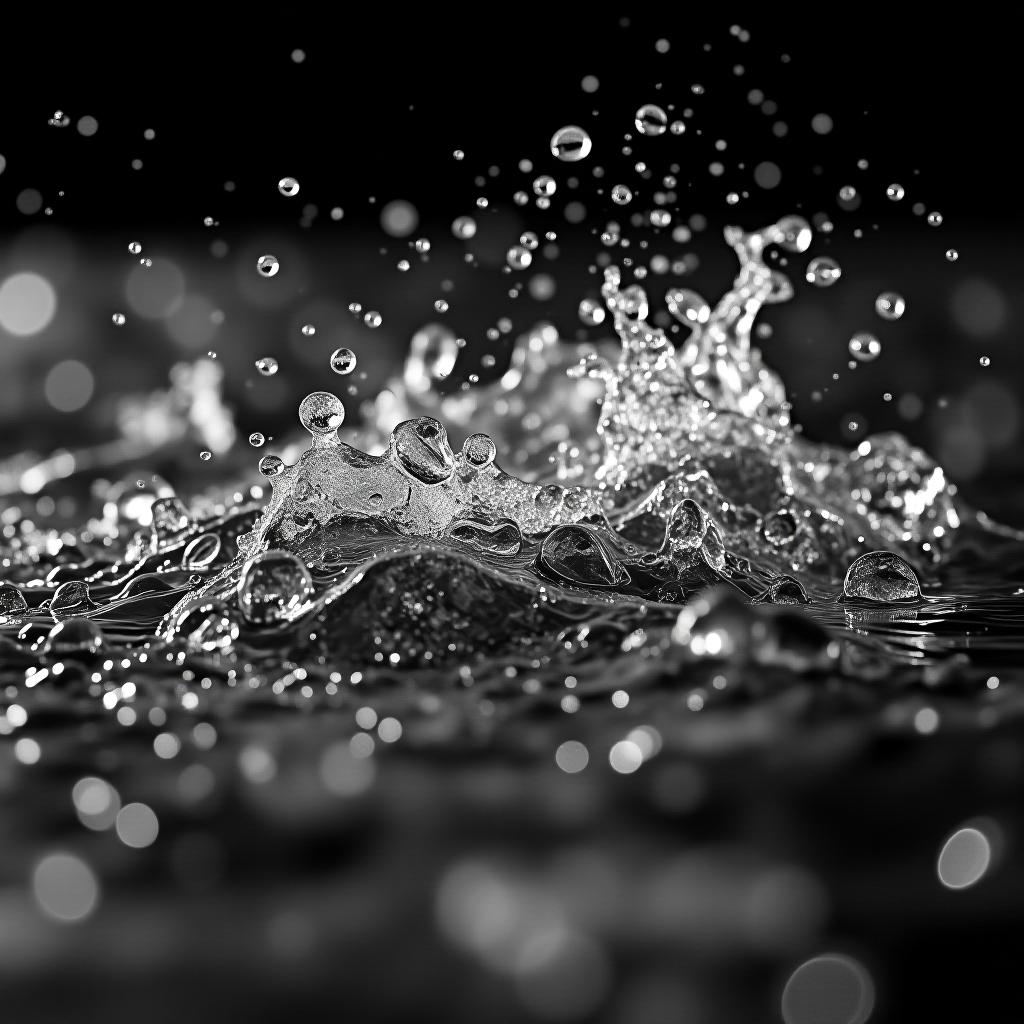  water amd heat , (logo:1.15), black and white, hq, hightly detailed, 4k