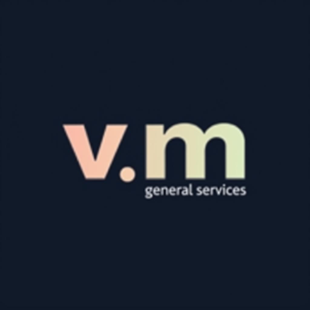  design a logo, , with the text 'vm general services '.