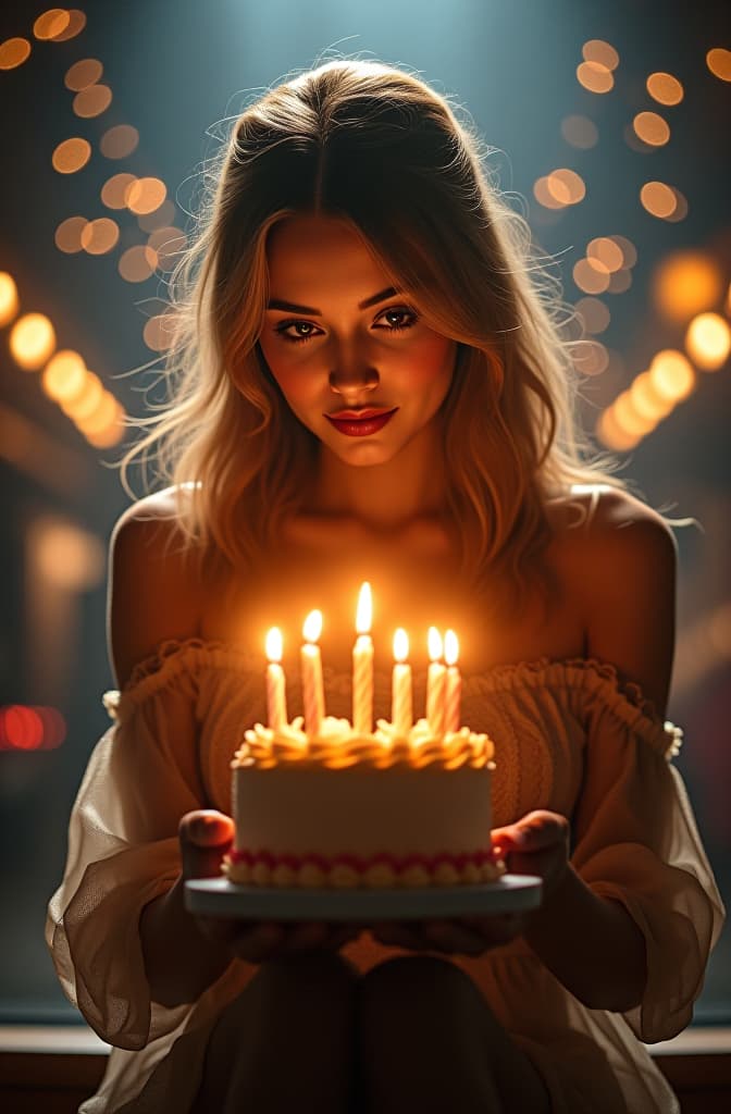  feliz cumpleaños luz, artgerm, jeremy, lipkin, michael, garmash detailed digital art, radiant, light, detailed, intricate, environment hyperrealistic, full body, detailed clothing, highly detailed, cinematic lighting, stunningly beautiful, intricate, sharp focus, f/1. 8, 85mm, (centered image composition), (professionally color graded), ((bright soft diffused light)), volumetric fog, trending on instagram, trending on tumblr, HDR 4K, 8K