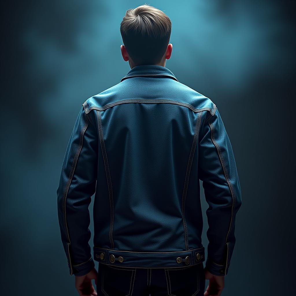  design a denim jacket hyperrealistic, full body, detailed clothing, highly detailed, cinematic lighting, stunningly beautiful, intricate, sharp focus, f/1. 8, 85mm, (centered image composition), (professionally color graded), ((bright soft diffused light)), volumetric fog, trending on instagram, trending on tumblr, HDR 4K, 8K