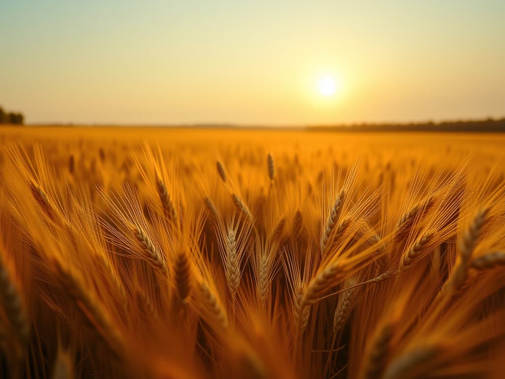  amber waves of grain, beautiful field of wheat growing