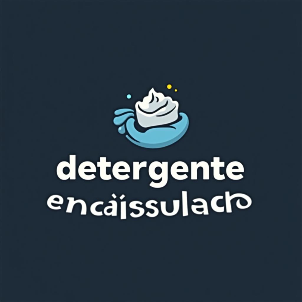  design a logo, , with the text 'detergente encapsulado '.