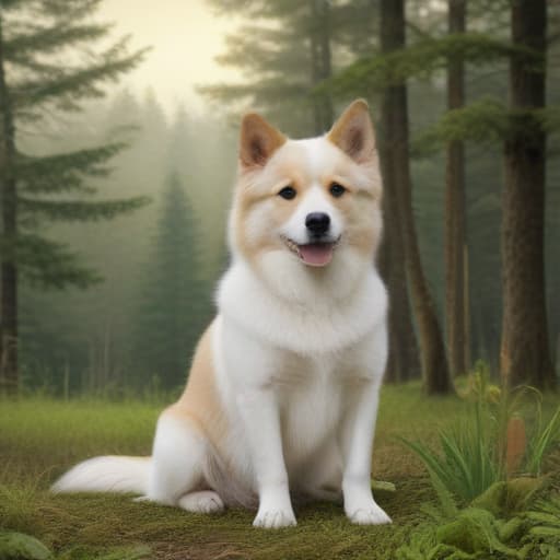 Chien in Aucun style with Forêts background