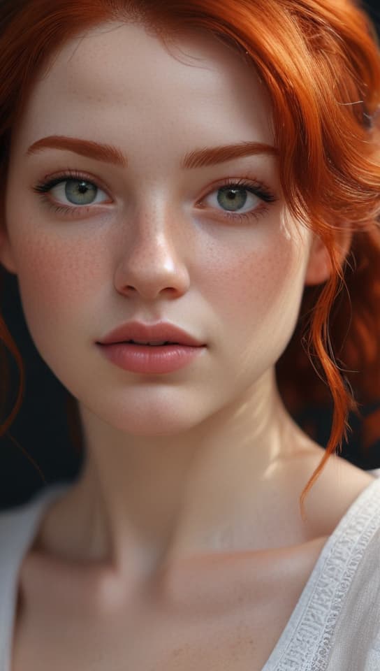 red head with a curvy y and pale skin, trending on art station, (detailed face), ((upper body)), (front view),(masterpiece:1.4),(photorealistic:1.4),(high resolution),(exquisitely detailed),(beautiful detailed light),(ultra_color),(perfect anatomy),best quality,ultra high definition,(cinematic light),<lora:ClothingAdjuster3:-0.5>