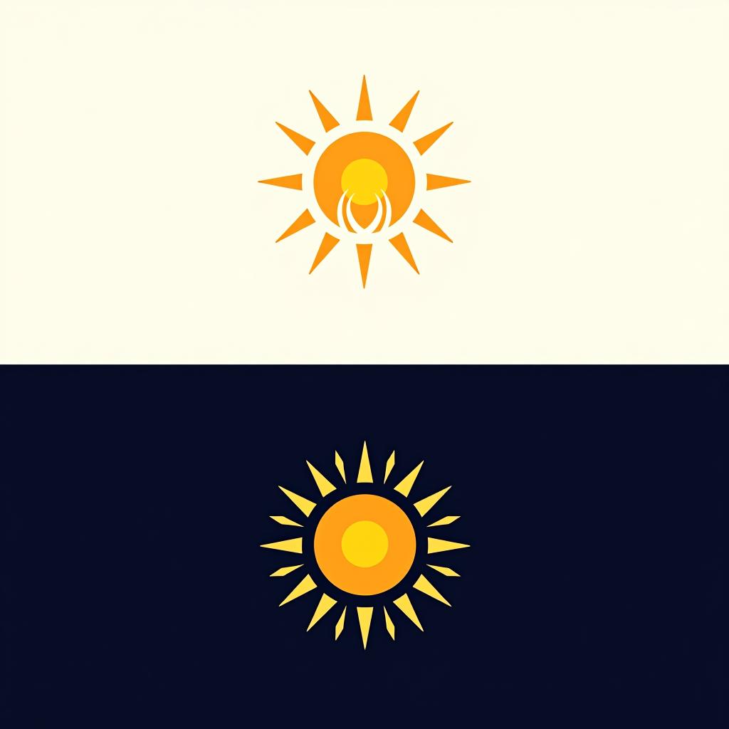  design a logo, un círculo y dentro del mismo un sol y que diga phaway me armas estos dos logos con inteligencia artificial. delse llama phaway el sol amarillo y el círculo de adentro celeste y letras blancas. el sol con rayos grande , with the text 'phaway'.