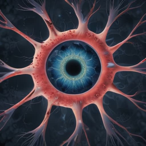 Accumulation of neurons cells with a nucleus in the form of the eye