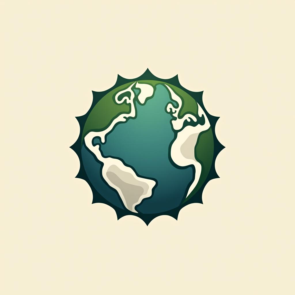  design a logo ; logo title should have the text 'earthy planets'. earth logo, minimal modern style