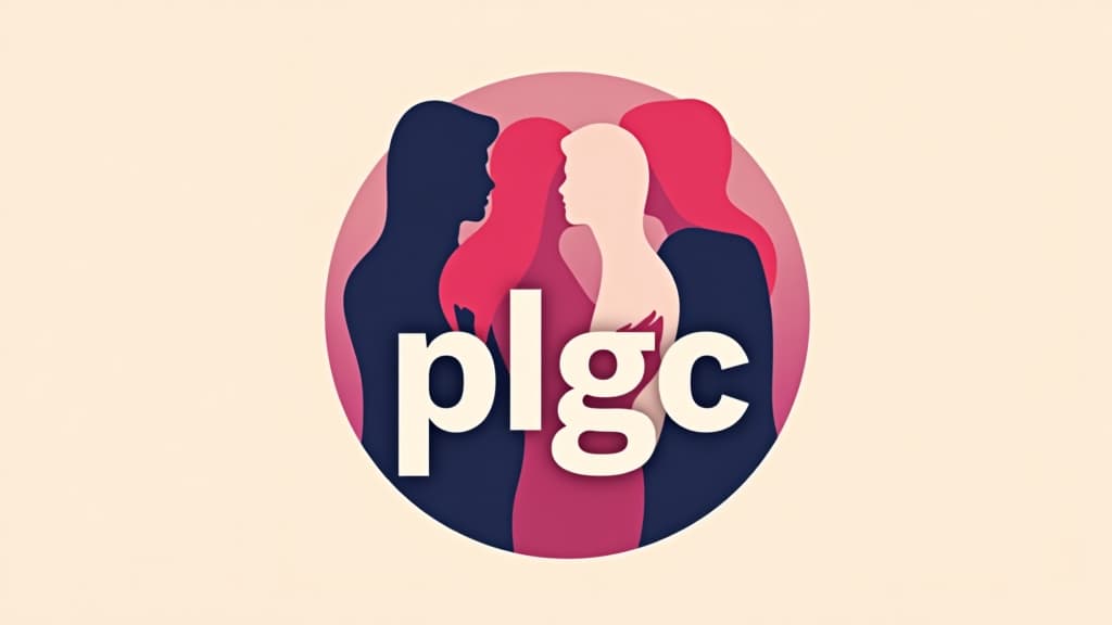  design a logo, girls grup chat, with the text 'plgc'.