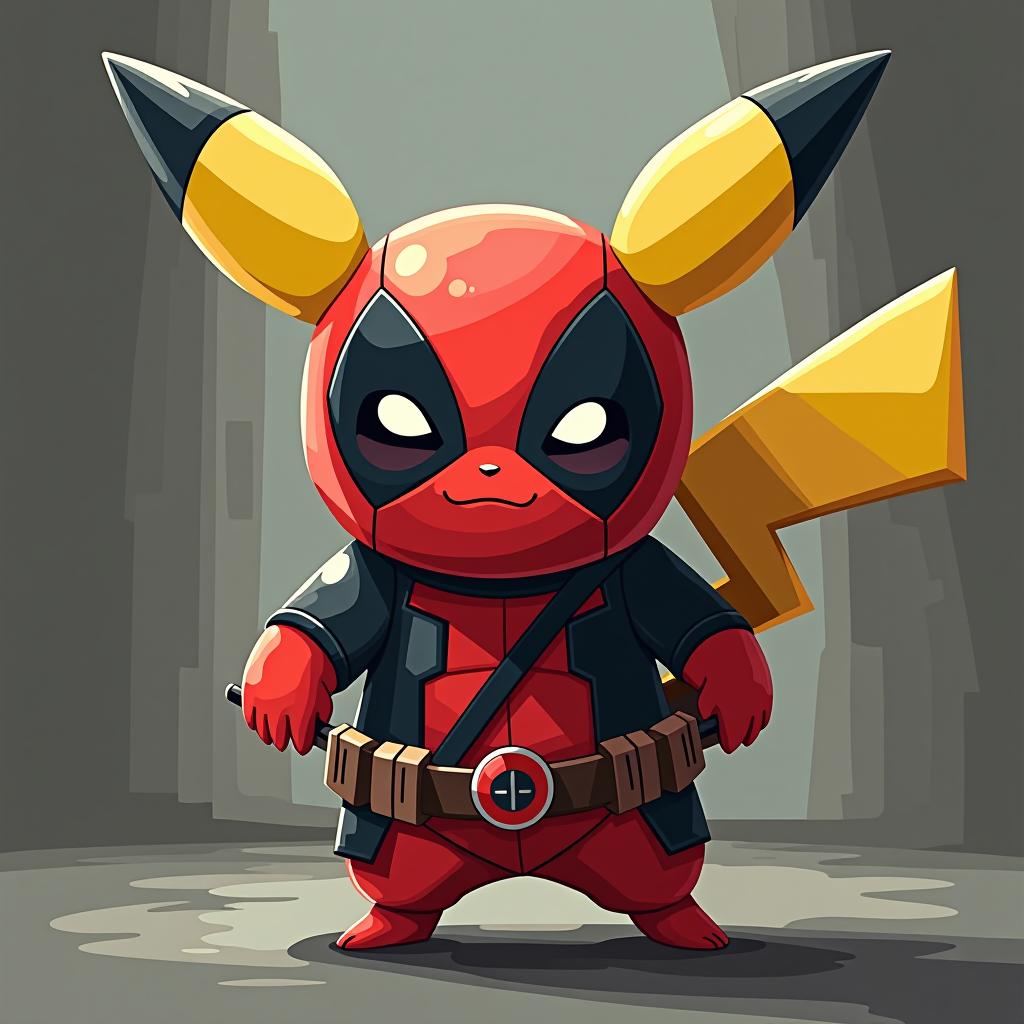  pikachu as deadpool