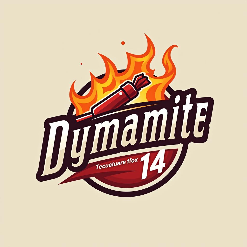  design a logo, dynamite avec écrit dynamite14, with the text 'dynamite14'.