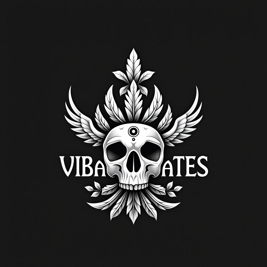  vibanabates, (logo:1.15), black and white, hq, hightly detailed, 4k