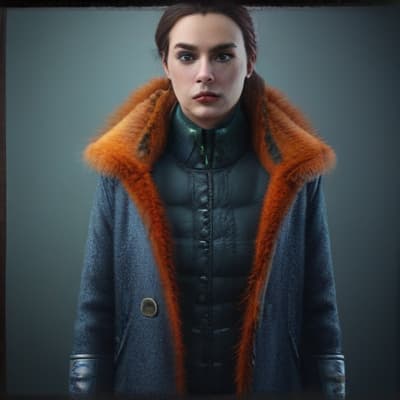 Diana Godesberg of Hunt hyperrealistic, full body, detailed clothing, highly detailed, cinematic lighting, stunningly beautiful, intricate, sharp focus, f/1. 8, 85mm, (centered image composition), (professionally color graded), ((bright soft diffused light)), volumetric fog, trending on instagram, trending on tumblr, HDR 4K, 8K