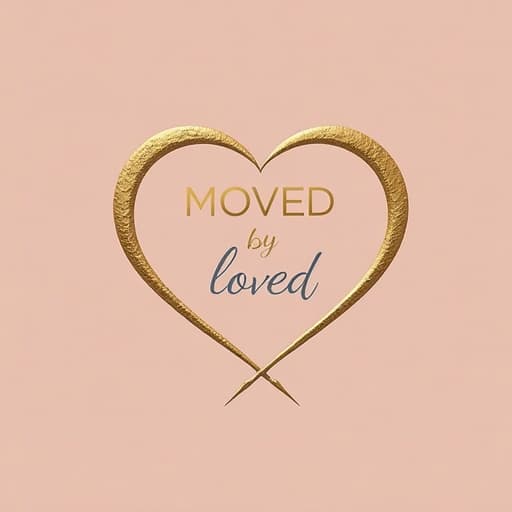  prompt: create a professional and elegant logo for a brand named "moved by loved" that specializes in event coordination and wedding planning. the logo should embody the themes of love, unity, and sophistication. please use a color palette that includes soft pastels, such as blush pink, cream, and gold accents, to convey a sense of romance and elegance. the design should incorporate abstract shapes or symbols that represent love and togetherness, such as intertwined rings or a heart, without depicting any human figures. the font should be graceful and easy to read, reflecting the brand's focus on high end, tasteful events. the final logo should be visually appealing and memorable, capturing the essence of "moved by loved" as a leader in cre hyperrealistic, full body, detailed clothing, highly detailed, cinematic lighting, stunningly beautiful, intricate, sharp focus, f/1. 8, 85mm, (centered image composition), (professionally color graded), ((bright soft diffused light)), volumetric fog, trending on instagram, trending on tumblr, HDR 4K, 8K