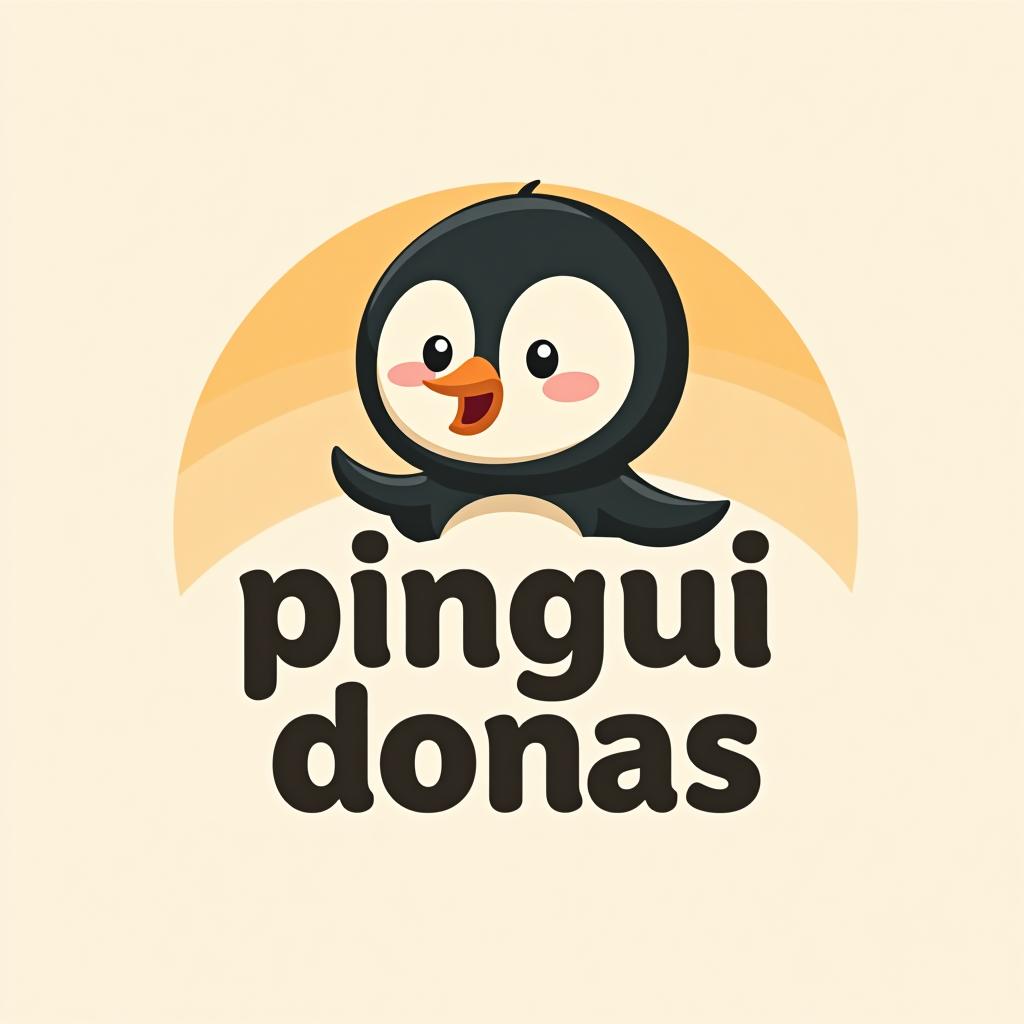  design a logo, , with the text 'pingui donas '.