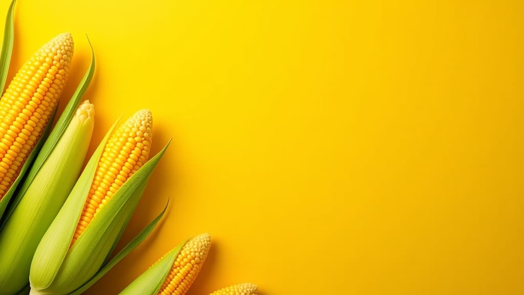  yellow background enhances copy space image for vibrant fresh corn