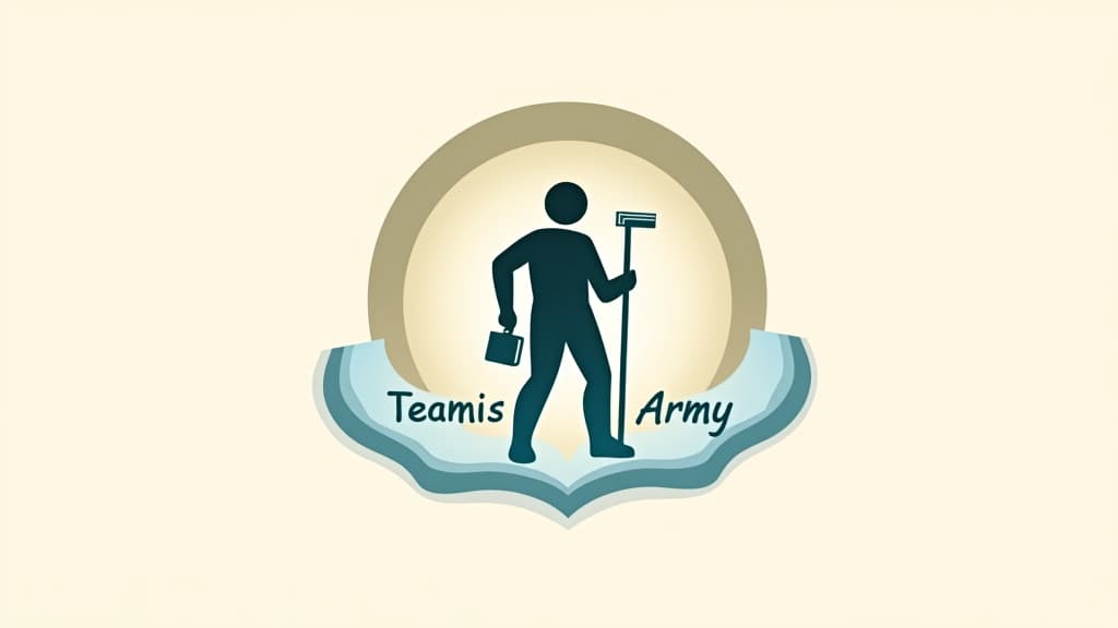  design a logo, in a minimalism style. cleaning service, with the text 'cleaning army '.