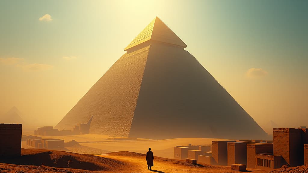  a grand ancient ziggurat, reaching towards the sky, representing the tower of babel, set in a vibrant sunlit landscape filled with ancient structures. hyperrealistic, full body, detailed clothing, highly detailed, cinematic lighting, stunningly beautiful, intricate, sharp focus, f/1. 8, 85mm, (centered image composition), (professionally color graded), ((bright soft diffused light)), volumetric fog, trending on instagram, trending on tumblr, HDR 4K, 8K