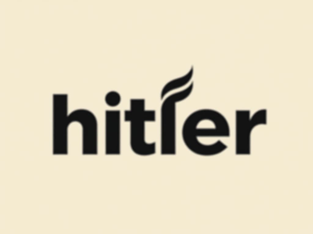  design a logo, in a minimalism style. logo de nombre “hitler” , with the text 'hitler'.