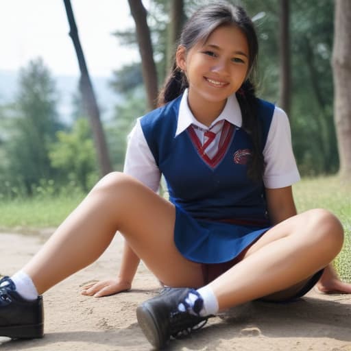 nepali student uniform upskirt masturbate spreading legs pussy vagina pigtail show friends Kathmandu city public outdoor