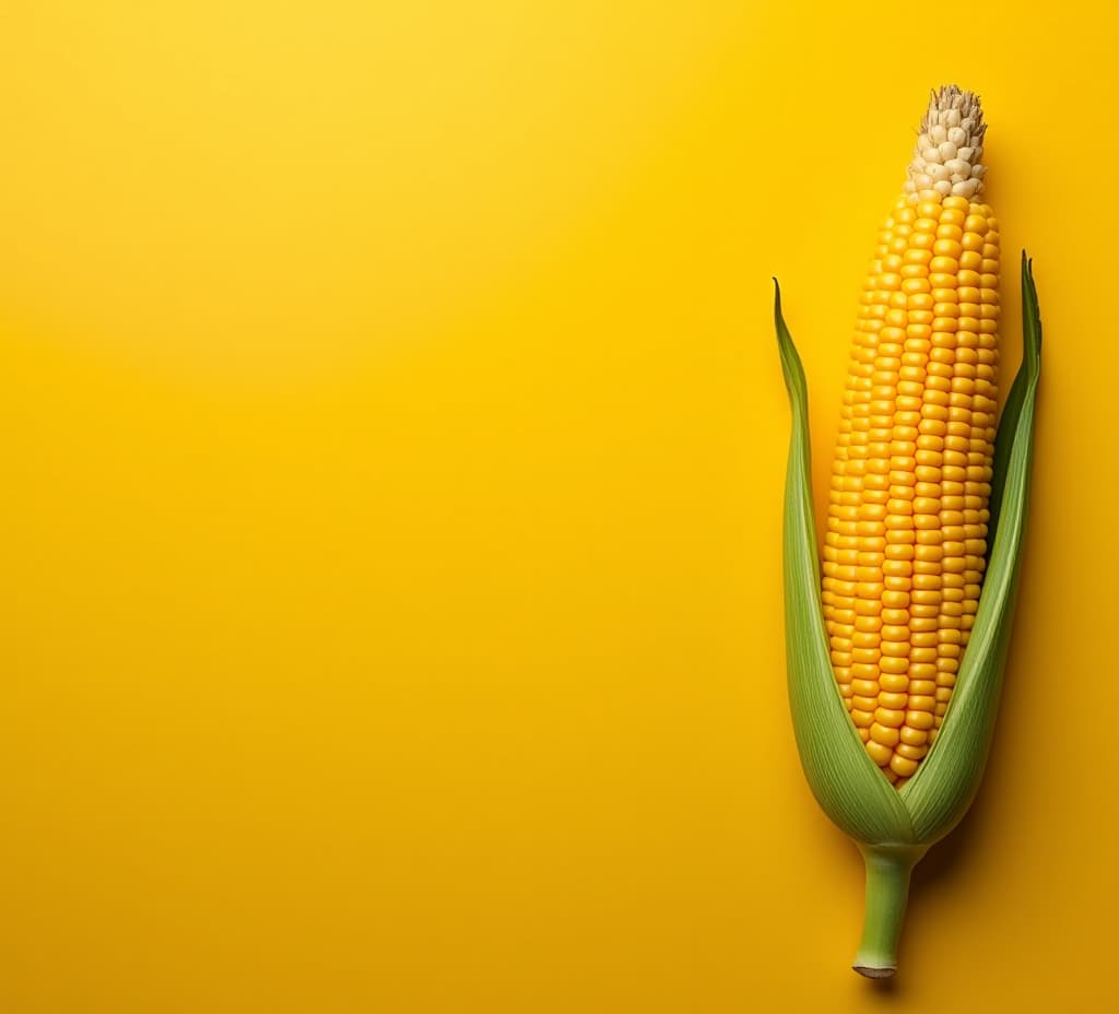  yellow background enhances copy space image for vibrant fresh corn