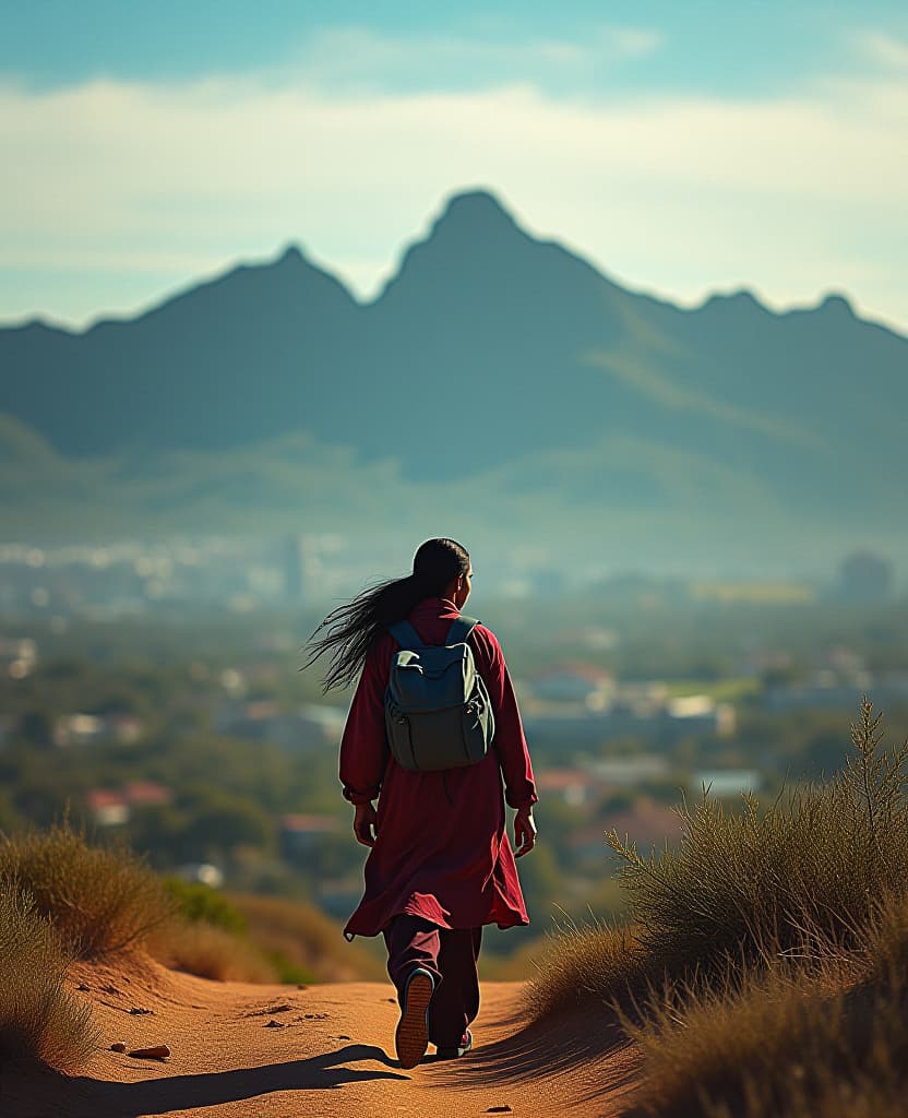  cinematic photo a comic book cover for a south africa travel guide capetown landscape the title of the comic has the text "capetown" at the top of the page. at the bottom of the page it says "travelling guide" . 35mm photograph, film, bokeh, professional, 4k, highly detailed hyperrealistic, full body, detailed clothing, highly detailed, cinematic lighting, stunningly beautiful, intricate, sharp focus, f/1. 8, 85mm, (centered image composition), (professionally color graded), ((bright soft diffused light)), volumetric fog, trending on instagram, trending on tumblr, HDR 4K, 8K