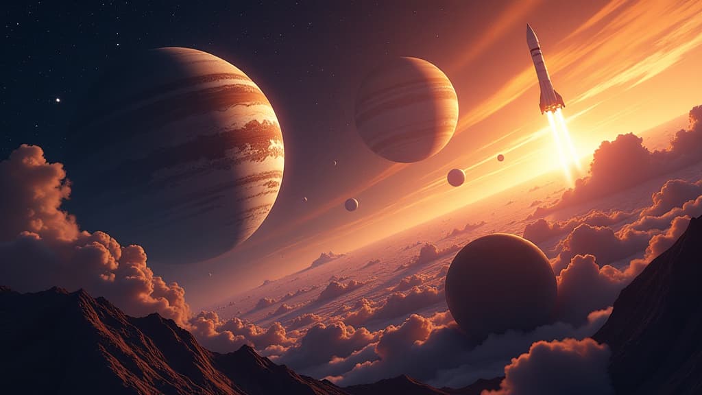  prompt: create an ultra realistic and detailed image capturing the essence of astronomy in the year 2023. the central focus should be on the james webb space telescope, euclid's launch, and a symbolic farewell to a rocket. include elements such as earth sized planets, star formation, planet forming disks, exoplanets, atmospheres, and hydrocarbon molecules to represent the discoveries and milestones of the year. incorporate the logos of james webb, euclid, carmenes, cheops, and tess to highlight