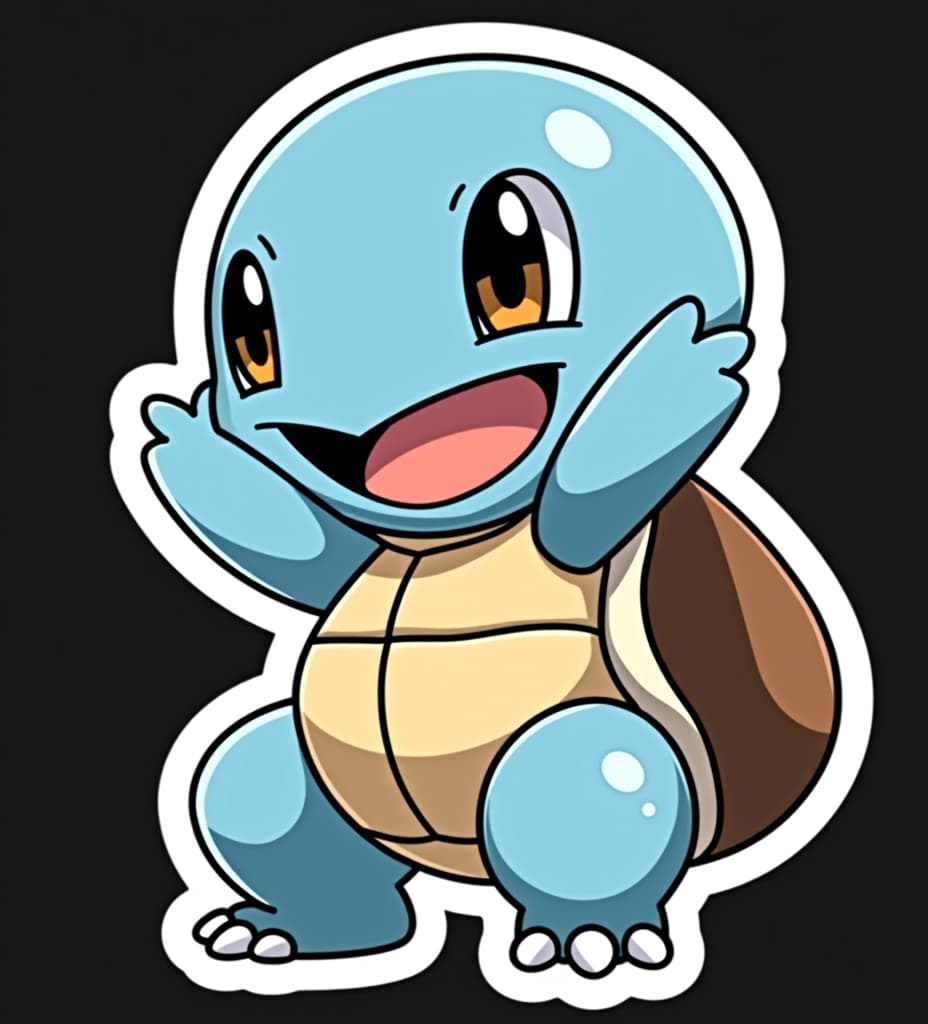  squirtle sticker art cartoon