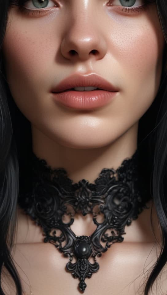 black long hair in and black collar on , trending on art station, (detailed face), ((upper body)), (front view),(masterpiece:1.4),(photorealistic:1.4),(high resolution),(exquisitely detailed),(beautiful detailed light),(ultra_color),(perfect anatomy),best quality,ultra high definition,(cinematic light),<lora:ClothingAdjuster3:-0.5>