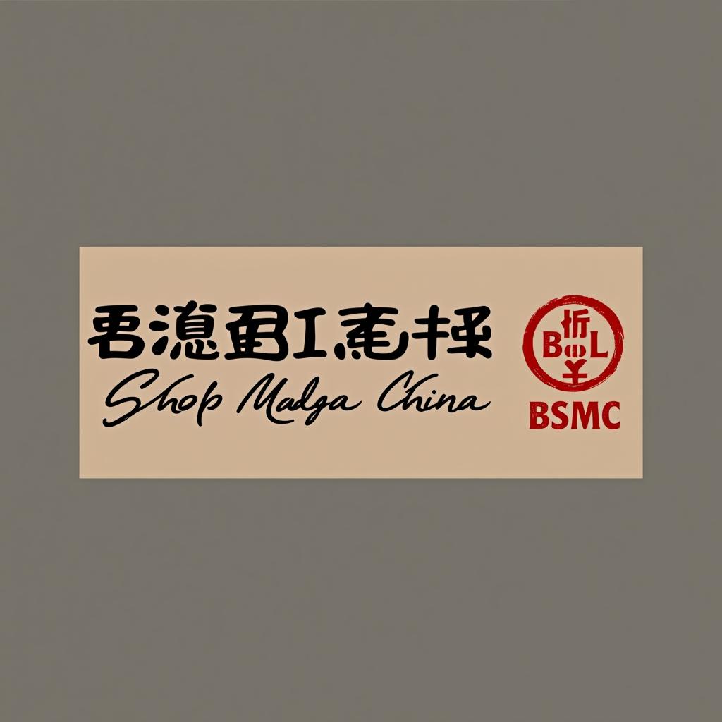  design a logo, big shop mada china , with the text 'bsmc'.