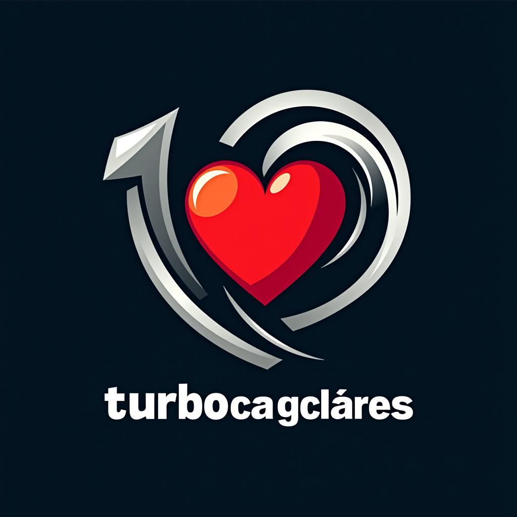  design a logo, turbo con corazón , with the text 'turbo cargadores '.