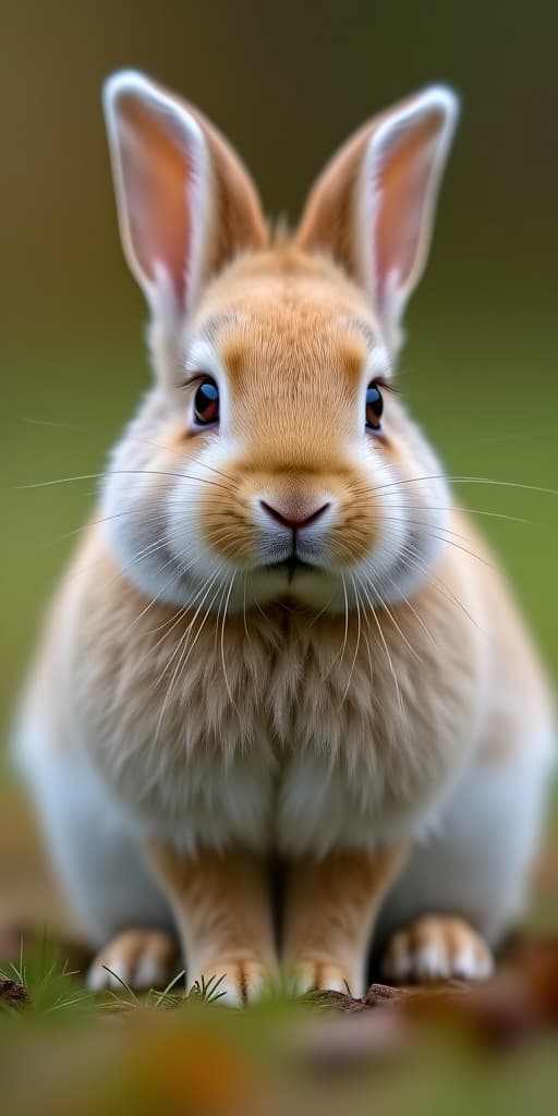  cute fluffy rabbit in a natural setting, bunny, hare, animal, wildlife, adorable, fluffy, soft fur, whiskers, ears, nature