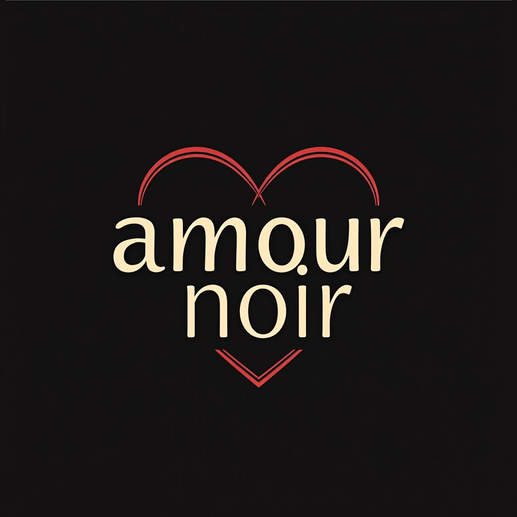  design a logo, , with the text 'amour noir'.