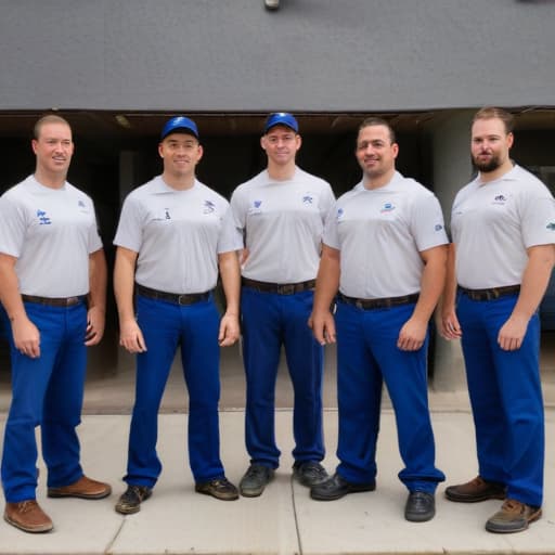 A Picasso diverse team of ten hvac technicians