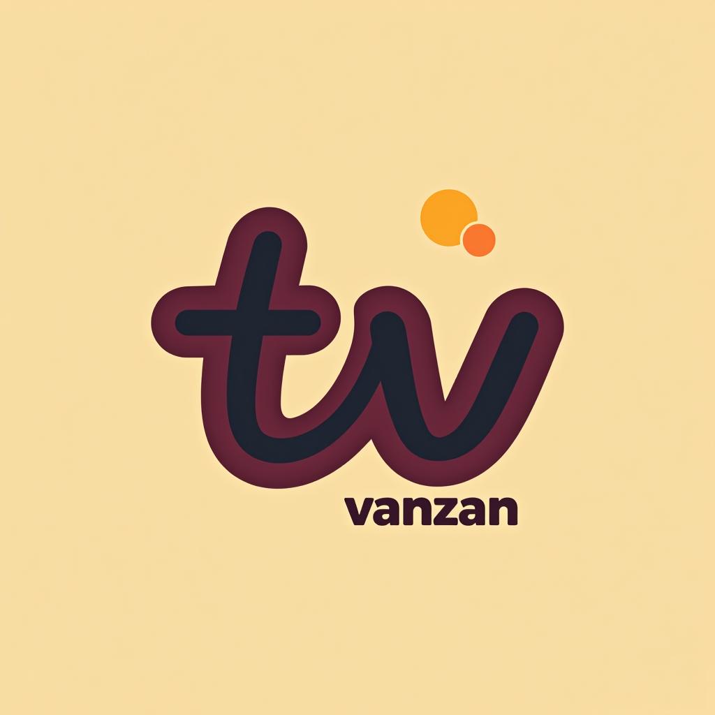  design a logo, logo que tenha duas letras tv , como se fosse letras arredondadas com estilo sertanejo , with the text 'tati vanzan'.