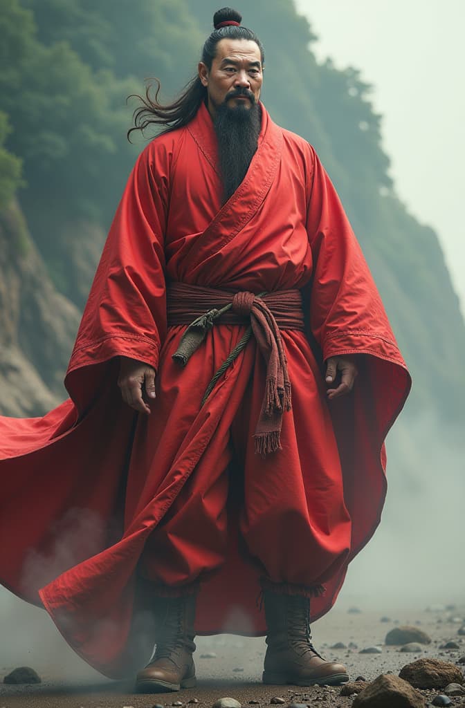  make a chinese giant from china with chinese flag paintings hyperrealistic, full body, detailed clothing, highly detailed, cinematic lighting, stunningly beautiful, intricate, sharp focus, f/1. 8, 85mm, (centered image composition), (professionally color graded), ((bright soft diffused light)), volumetric fog, trending on instagram, trending on tumblr, HDR 4K, 8K