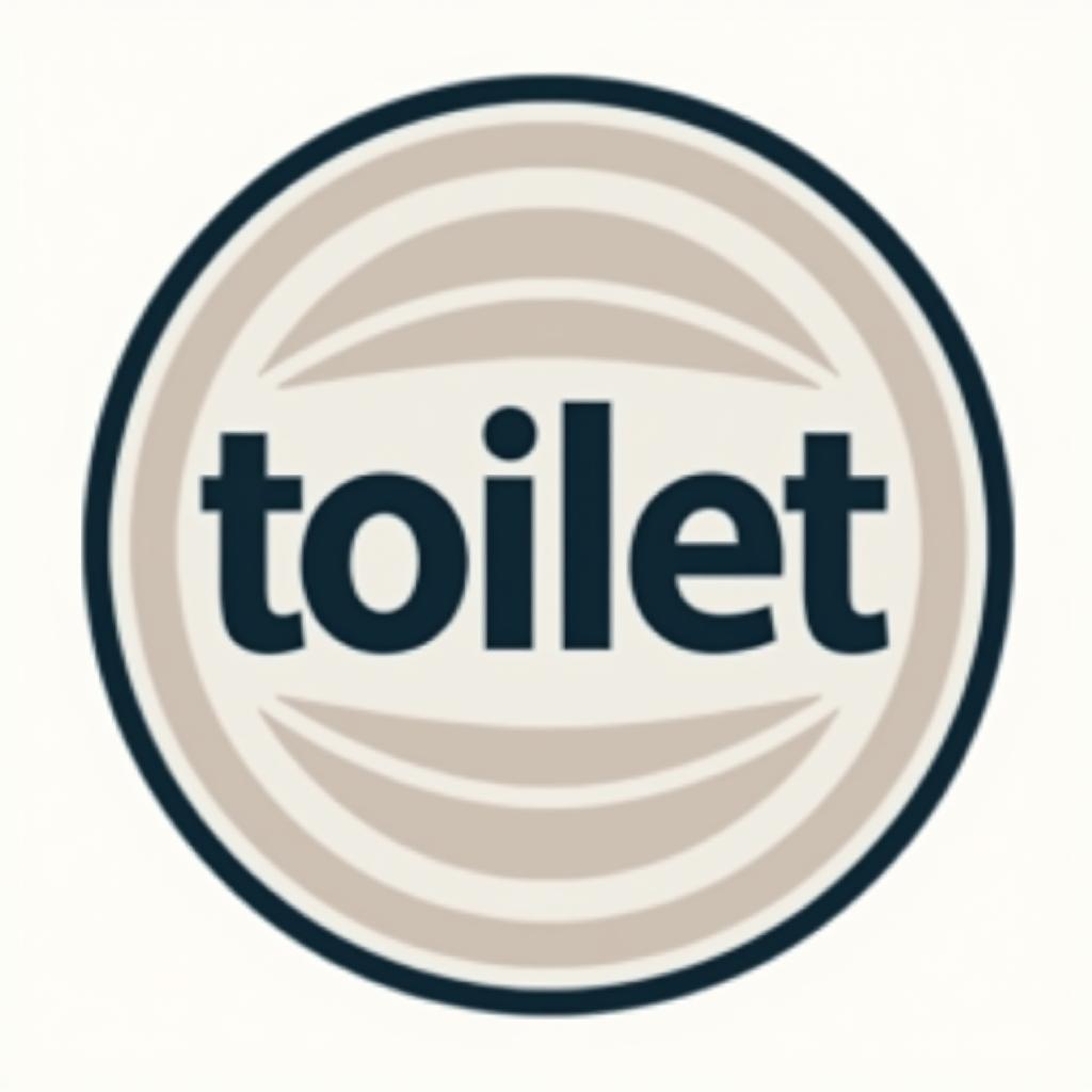  design a logo, , with the text 'toilet'.