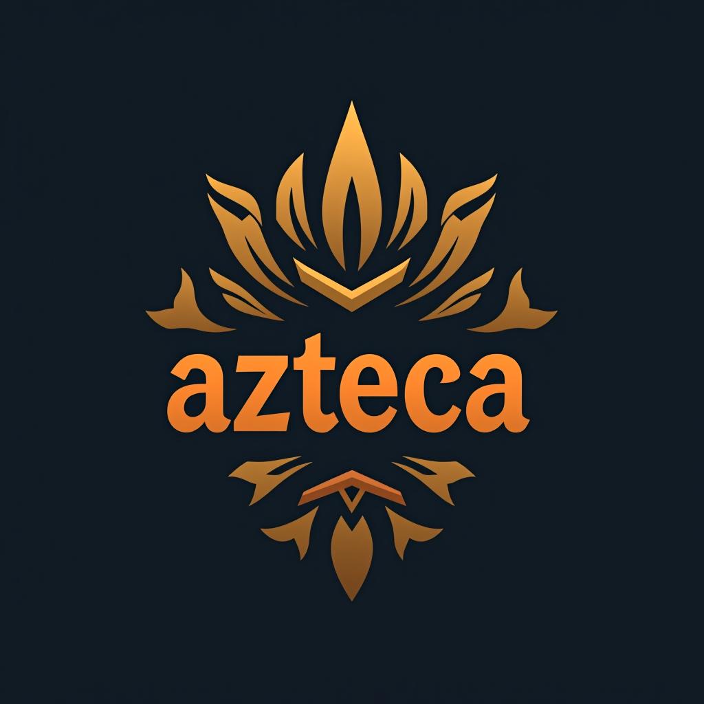  design a logo, simple, with the text 'azteca'.